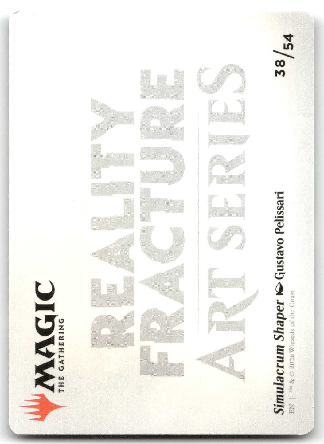 Simuacrum Simulacrum Shaper Art Card #38 NM (JP Ver) Art Series: Reality Fracture ...