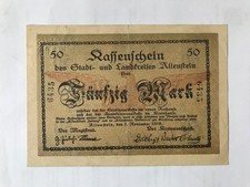 Notgeld Olsztyn w Prusach Wschodnich, Olsztyn, 50 marek z 1 listopada 1918