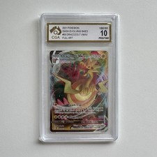 CGA 10 PRISTINE DRACOZOLT VMAX #059 FULL ART 2021 POKEMON SWSH EVOLVING SKIES