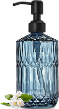 18 Oz Blue Soap Dispenser with Black Rust Proof Pump