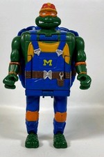Vintage 1994 Construction Mike Figure TMNT Mighty Mutations Playmates 
