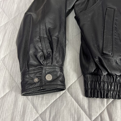 Giacca pelle Wilson vintage uomo grande nera foderata Thinsulate bomber invernale - Foto 6 di 17
