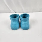 Vintage Cabbage Patch Kids Shoes Blue Teal Sneakers Hard Plastic Boots High Top