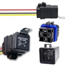 12V DC Waterproof Automotive Relay Kit with Harness, 4-PIN SPDT 40/30 AMP Relay
