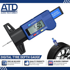 Digital Tyre Depth Gauge Tread Checker LCD Tool For Motorbike Car Van Bike BLUE