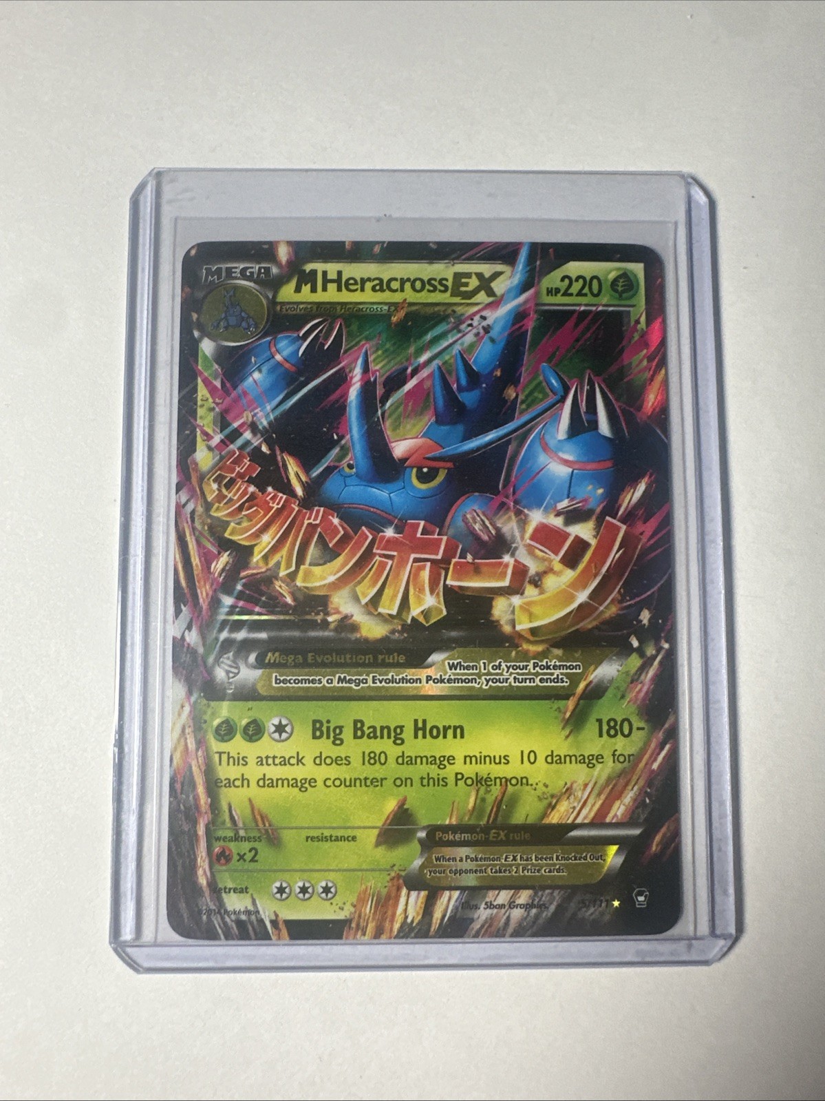 Pokémon TCG M Heracross EX 5/111 XY-Furious Fists Holo Card