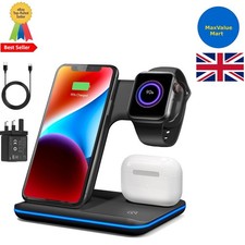 Wireless Charger 3 in 1 Kabellose Ladestation für iPhone 15/14/13/12/11 und
