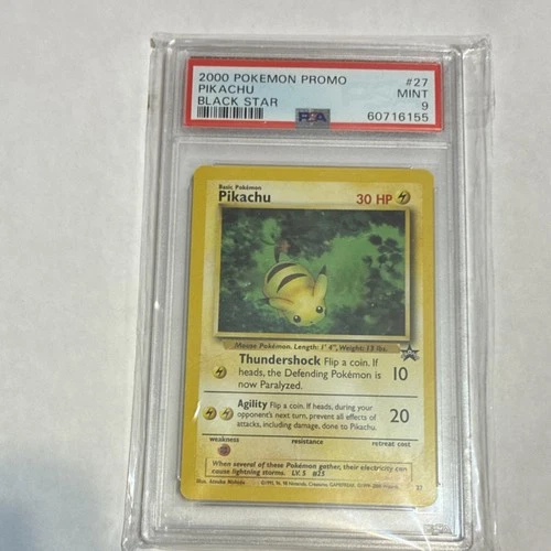 Pokémon Pikachu Black Star Promo #27 PSA 9 Regular 2000 Nintendo English