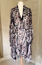 Women’s Reiss Dress UK4 EU2 Brown/Black Multi Colour/Neutrals Chiffon Smart/Cas