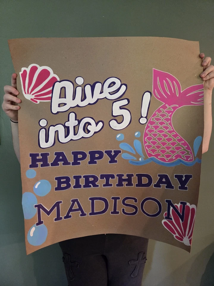 Papel Kraft resistente pintado à mão Banner  - Imagem 4 de 4