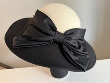 Vintage Designed by Sylvia Fascinator Hat Felt Bow