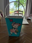Vintage Square Tin Sand Bucket by Chein