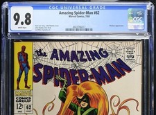 Amazing Spider-Man #62 CGC 9.8 Medusa Inhumans John Romita 1968 Top in Census!