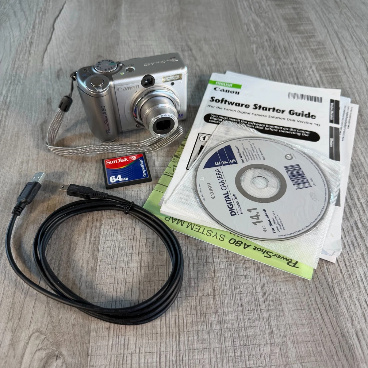 Canon PowerShot A80 1-4.9x Digital Zoom Digital Cameras for sale