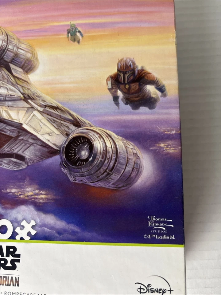 Rompecabezas Thomas Kinkade Star Wars Mandalorian The Escort Ship 550 piezas NUEVO Foto 3 de 4