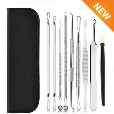 9pcs Pimple Popper Blackhead acne extractor Kit Dr Tool extraction Extractor 