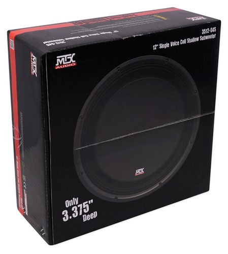 MTX 3512-04S 12" 600 Watt Shallow Mount Car Subwoofer Slim Sub + Speaker - 第 7/11 張圖片