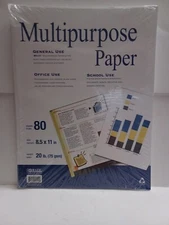 Bazic Multipurpose Paper White 80 Count 8.5x11 NIP 20 lb (75 gsm) Copy Paper