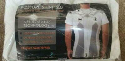 Men's AlignMed Posture Correcting Shirt 2.0 Neuroband Technology White 2XL