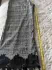 Women pants. River Island. Super high waist back/white plaid. Wide leg Lace trim — photo 7