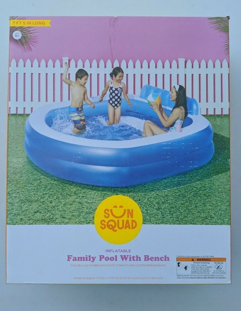 inflatable pool with bench