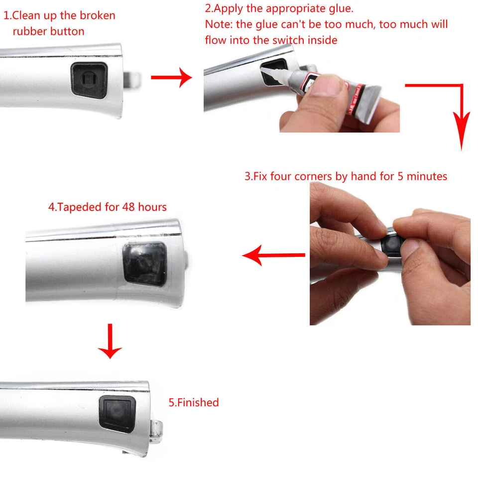 2X Keyless Door Outer Handle Button Rubber Cover Caps Fit for Mercedes-Benz - Image 4 of 4