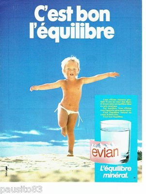 ADVERTISEMENT ADVERTISING 116 1983 Evian mineral water mineral balance