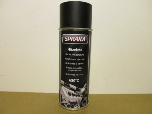 KWASNY Hitzebeständiger Lackspray Schwarz | 650°C Hitzefest | 400 Ml Dose | Für Auspuff & Hitzebelastete Teile
