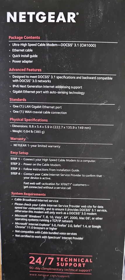 Netgear CFM1000 Ultra-High Speed Modem & Nighthawk AC1900 Smart Wifi Router - Image 3 of 4