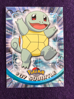 1999 squirtle pokemon card [Foil] #7 Prices | Topps TV Item Information Certification Number 47800240 Label Type with fugitive ink technology Reverse Cert Number/Barcode Yes Year 1999 Brand POKEMON GAME Sport TCG Cards Card Number 63 Player SQUIRTLE Variety/Pedigree SHADOWLESS Grade MINT 9 POKEMON CARD SQUIRTLE #07 Type