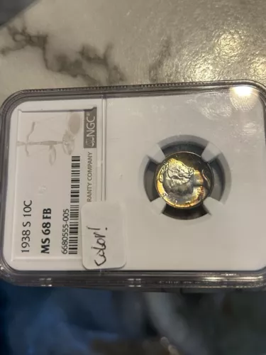 1938 s NGc Ms 68 FB Mercury Dime Color! Please Check My Listings😎