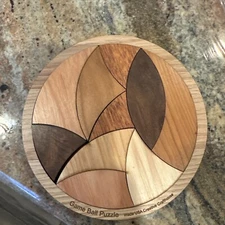 Game Ball wood brain teaser puzzle 10 pc hardwood made usa - beautiful challenge