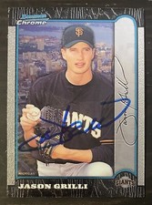 1999 Bowman Chrome International #117 Jason Grilli San Fran Giants Signed Card