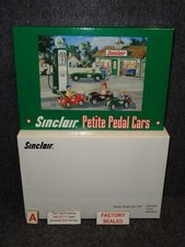 Sinclair PETITE PEDAL CARS SET DELIVERY PUMPER & WRECKER CROWN PREMIUMS SEALED
