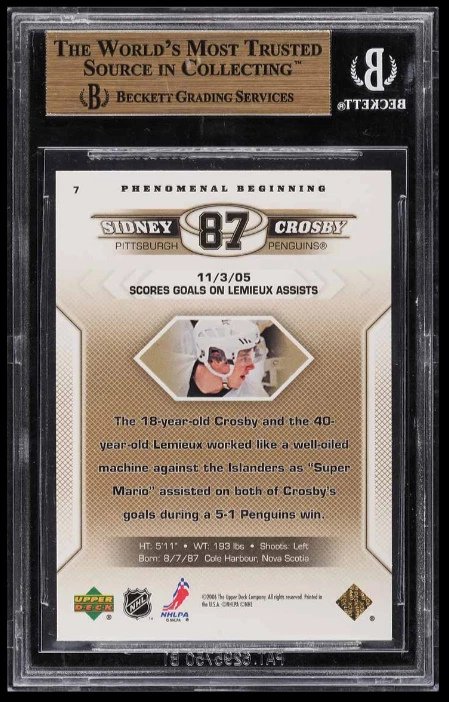Sidney Crosby BGS 9.5: 2005-06 Upper Deck Phenomenal Beginning Rookie #7 - Image 2 of 3