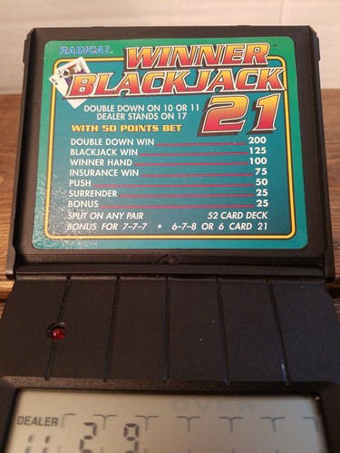 Radica Winner Blackjack 21 -Modelo 1750 - Juego portátil LCD - PROBADO - Imagen 5 de 12