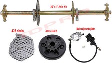 32" Rear Axle Kit Brake Assembly 428 Sprocket Clutch Go kart Golf Cart Buggy ATV