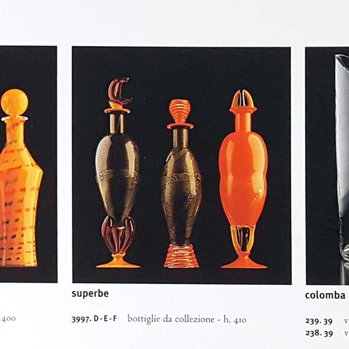 Murano Carlo Moretti Italy Venetian Art Glass Decanter Bottle 1997 - Picture 8 of 8