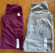 TIME AND TRU GREY PURPLE RELAXED FIT CINCHED FLEECE PANTS XXL