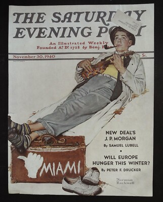 Saturday Evening Post November 30, 1940 Norman Rockwell FRONT COVER ONLY