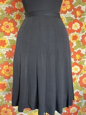 Vtg Nicole Miller Sport Pleated Skirt 90s Black 6