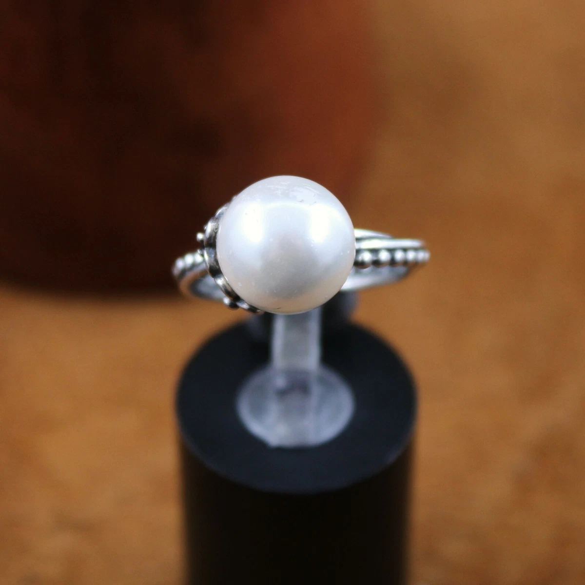 Pandora grand cheap pearl ring
