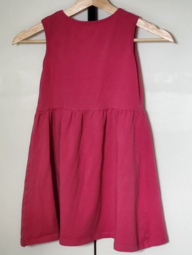 Caomp Girls Summer Dress Size 9-10 Pink Organic Cotton - Picture 8 of 9