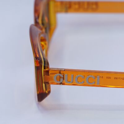 Gucci GG1719S 005 Sunglasses Orange Frame, Smoke Lenses - Lowest Price! GUCCI GG1719S 005 Transparent Vivid Orange/Smoke 51-23-145  main image 3