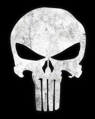 Cosplay Punisher - Rückenaufnäher - Canvas + 2 kleinere Taschen-/Armlogos. Halloween