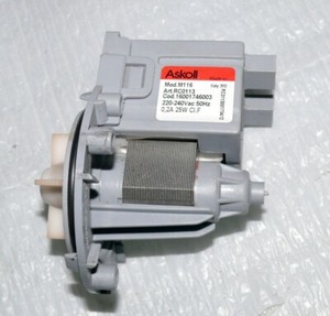 M116 RC0113 Ersatz Laugen Abfluss Pumpe Waschmaschine Hotpoint 16001746003