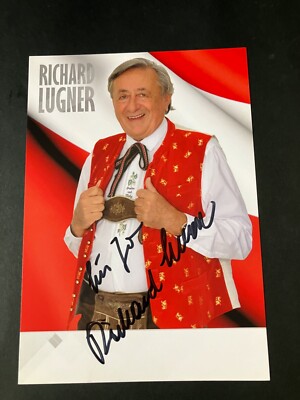Autogramm Richard Lugner Mörtel ex Mann v Cathy handsigniert (Widmung) 25-17 xyz