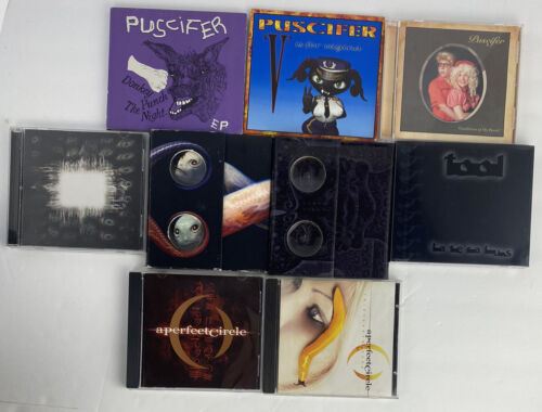 TOOL /A PERFECT CIRCLE / PUSCIFER Maynard 9 CD/DVD LOT Aenima, Vicarious & More - Picture 1 of 12