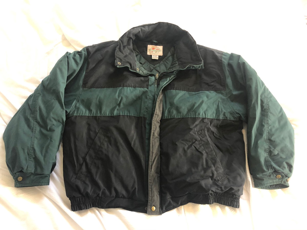 Vintage McGREGOR We Cover The Globe Winter Coat Size 2X Green