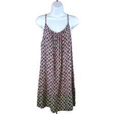 Women’s Juniors LeShop Geometric Print Spaghetti Strap Shift Dress Size M